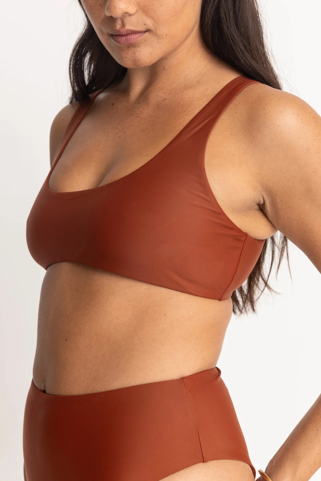 RHYTHM CLASSIC CROP TOP - RUST BIKINI RHYTHM   