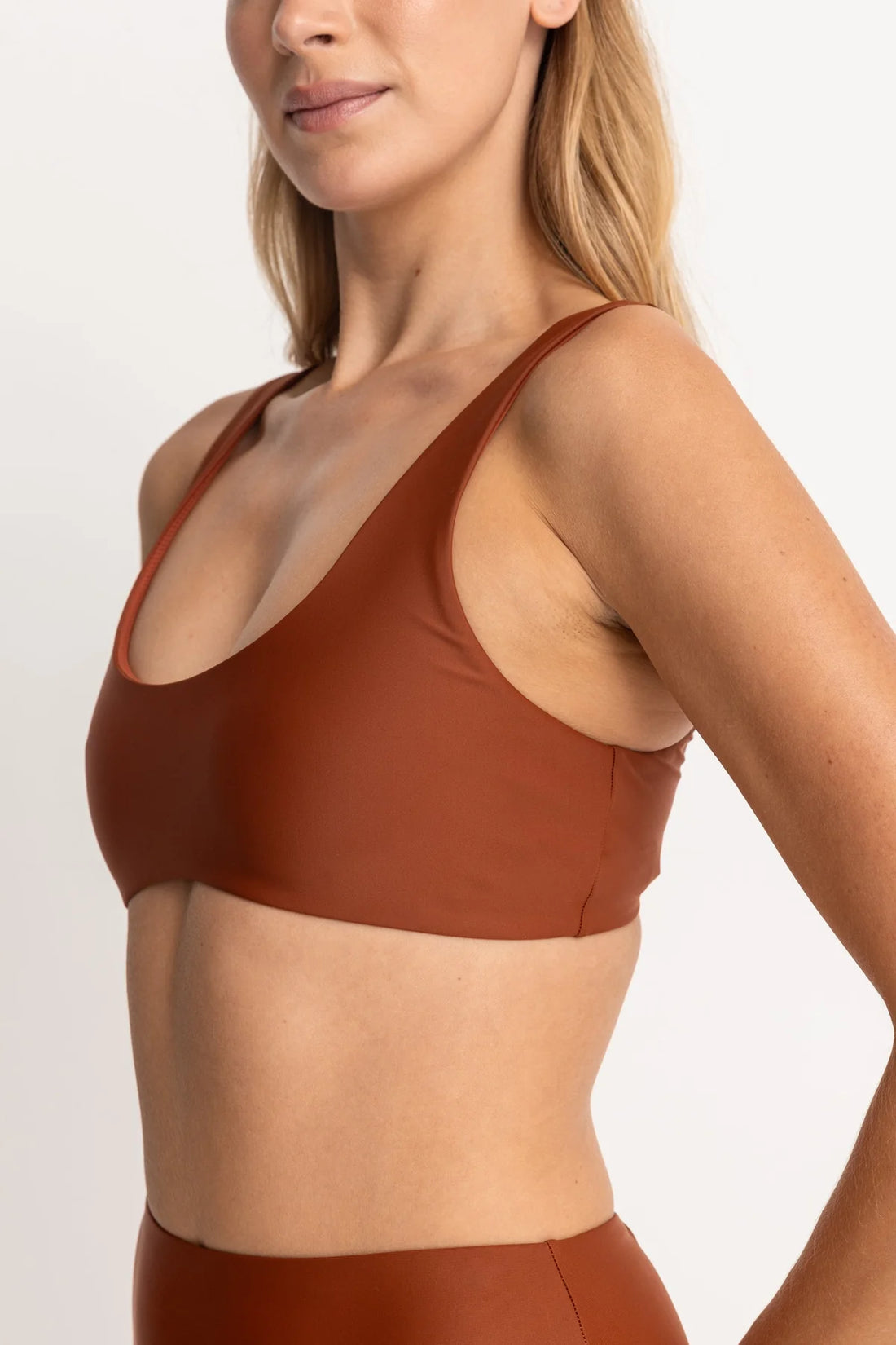 RHYTHM CLASSIC CROP TOP - RUST BIKINI RHYTHM   