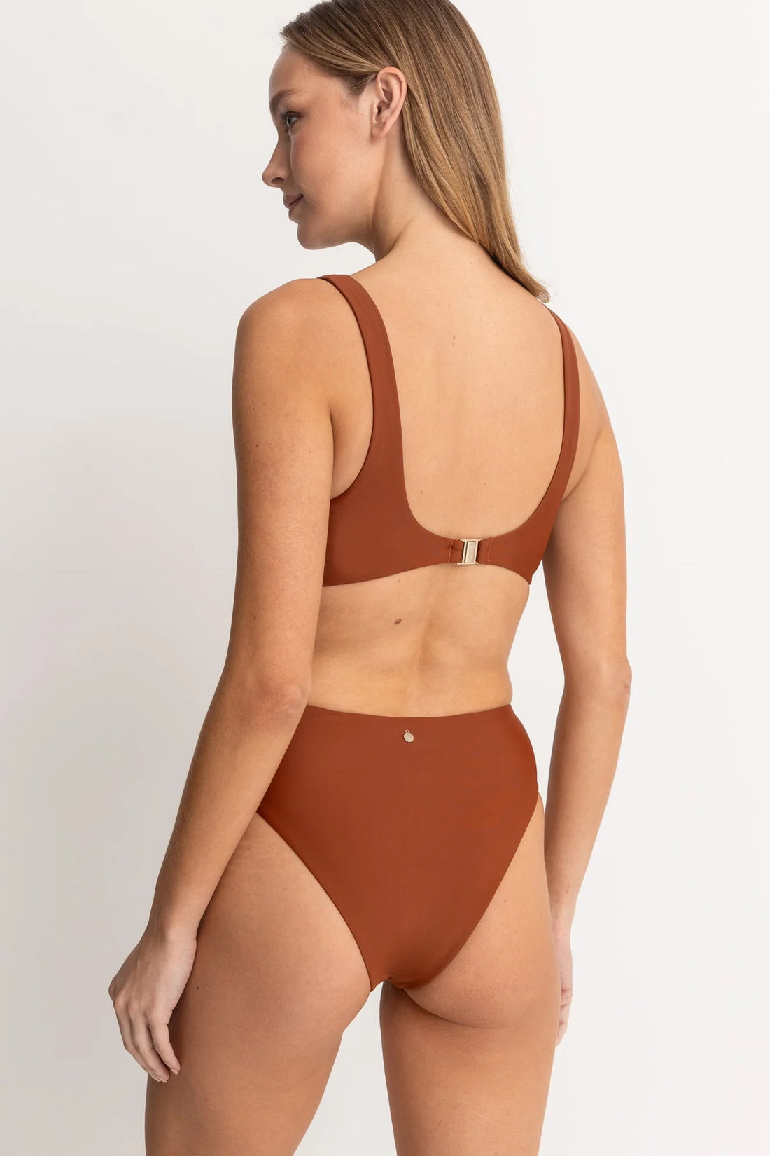 RHYTHM CLASSIC CROP TOP - RUST BIKINI RHYTHM   