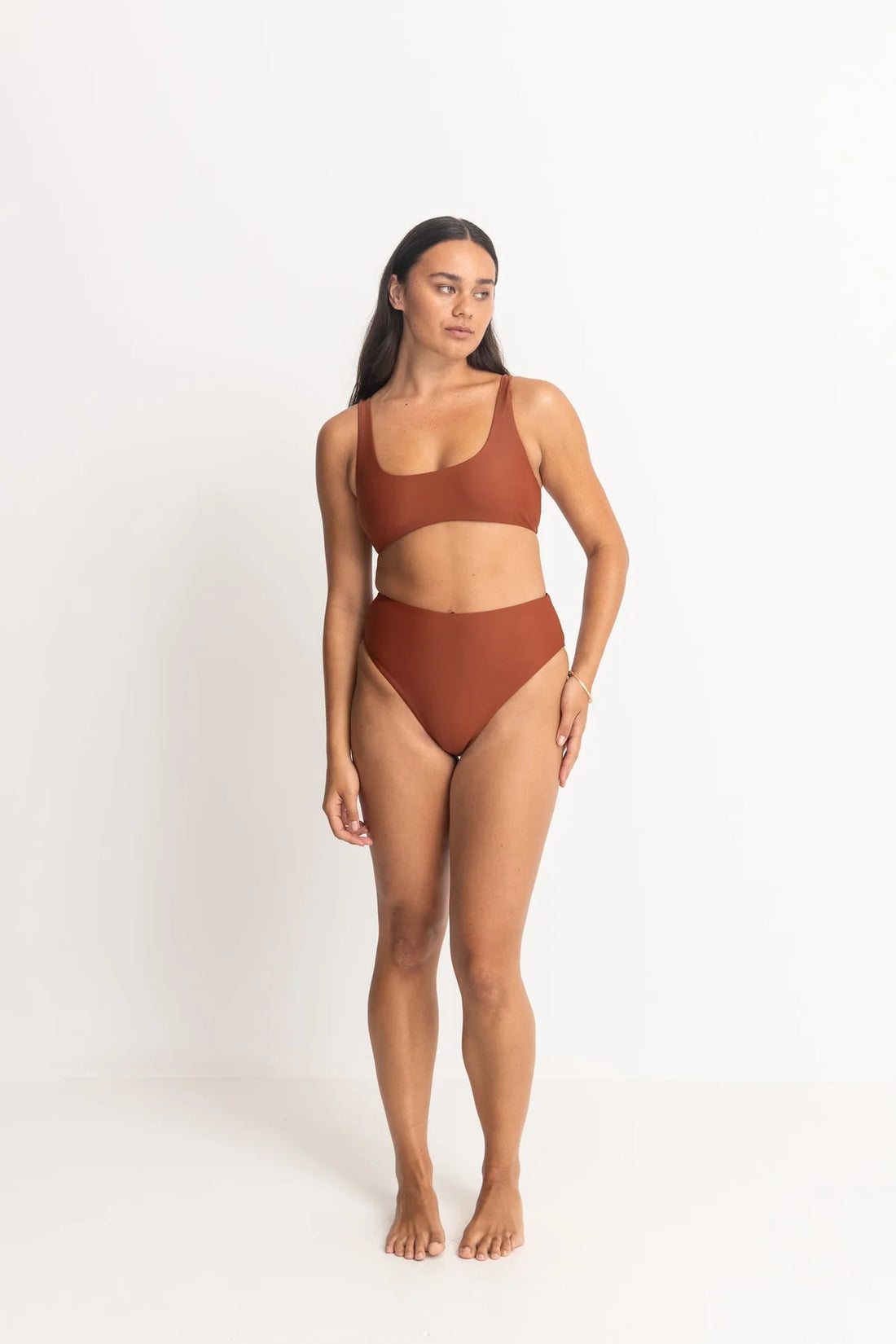 RHYTHM CLASSIC CROP TOP - RUST BIKINI RHYTHM   