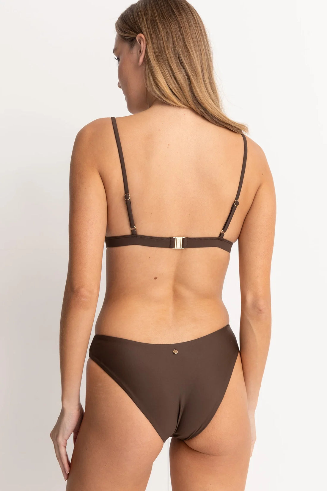 RHYTHM CLASSIC BRALETTE TOP - CHOCOLATE BIKINI RHYTHM   