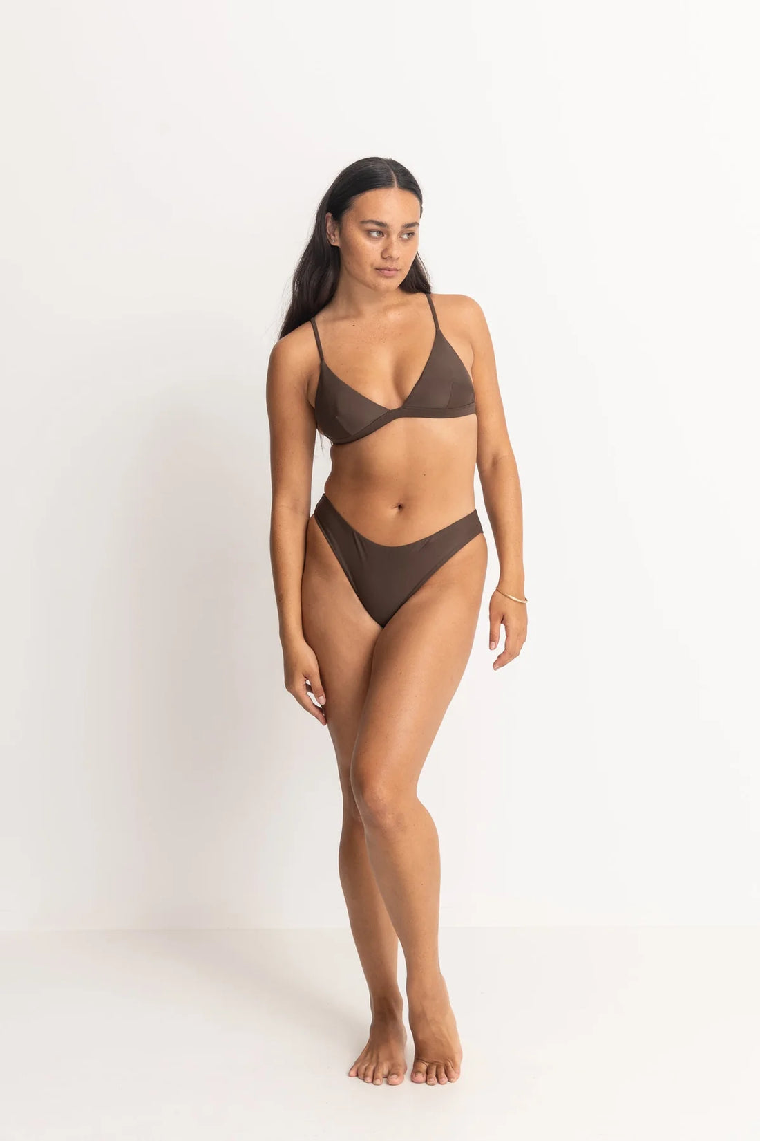 RHYTHM CLASSIC BRALETTE TOP - CHOCOLATE BIKINI RHYTHM   