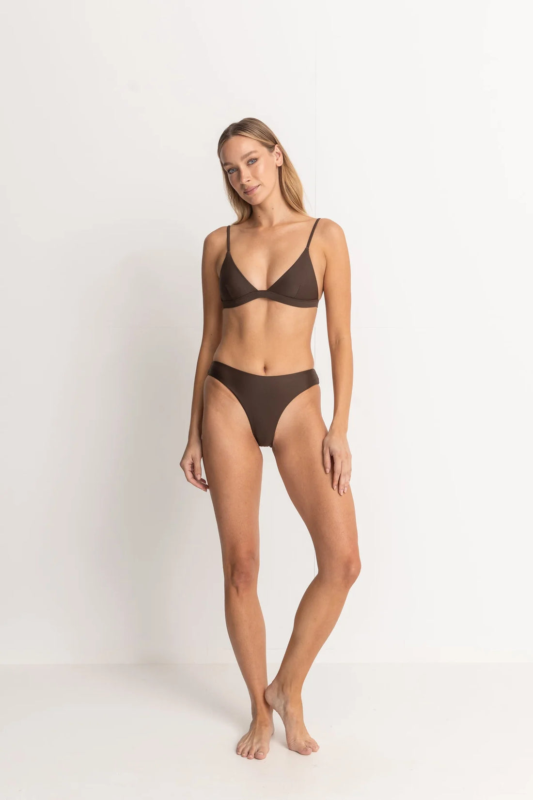 RHYTHM CLASSIC BRALETTE TOP - CHOCOLATE BIKINI RHYTHM   