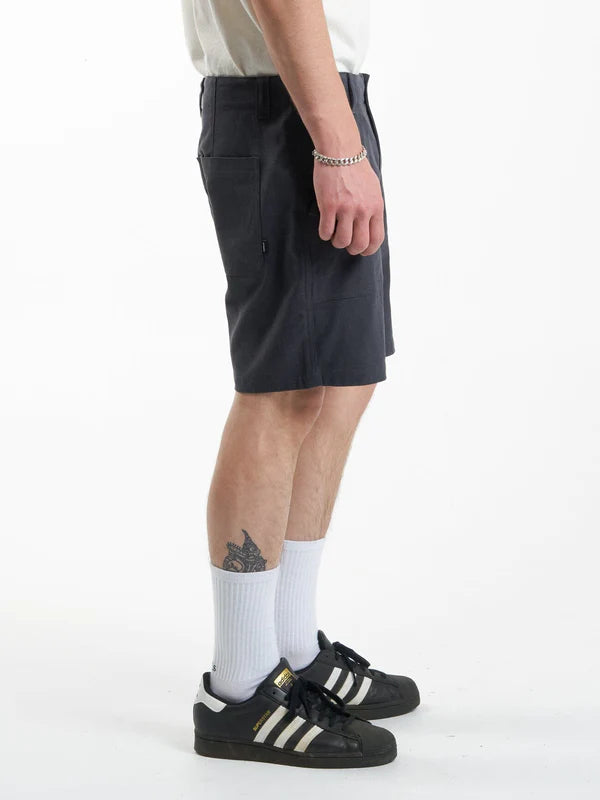 THRILLS HEMP UTILITY SHORT - BLACK SHORT THRILLS   