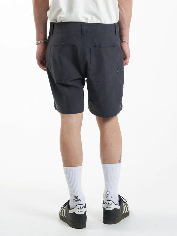 THRILLS HEMP UTILITY SHORT - BLACK SHORT THRILLS   