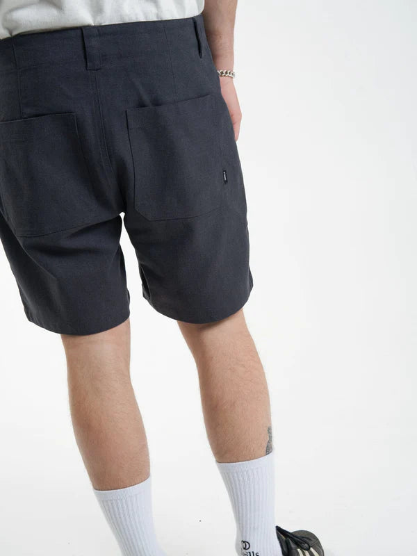 THRILLS HEMP UTILITY SHORT - BLACK SHORT THRILLS   