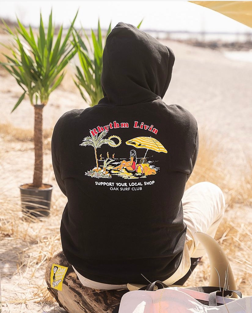 RHYTHM ISLAND SHOP PULLOVER HOODIE - OAK COLLAB HOODIE RHYTHM   