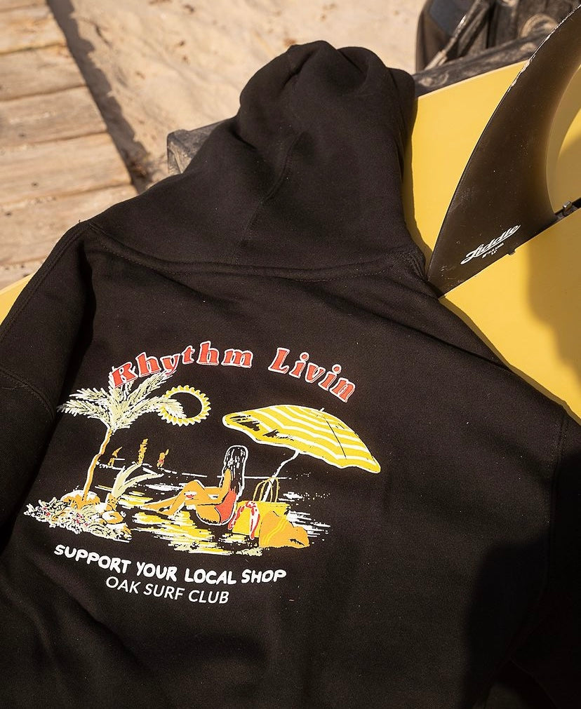 RHYTHM ISLAND SHOP PULLOVER HOODIE - OAK COLLAB HOODIE RHYTHM   