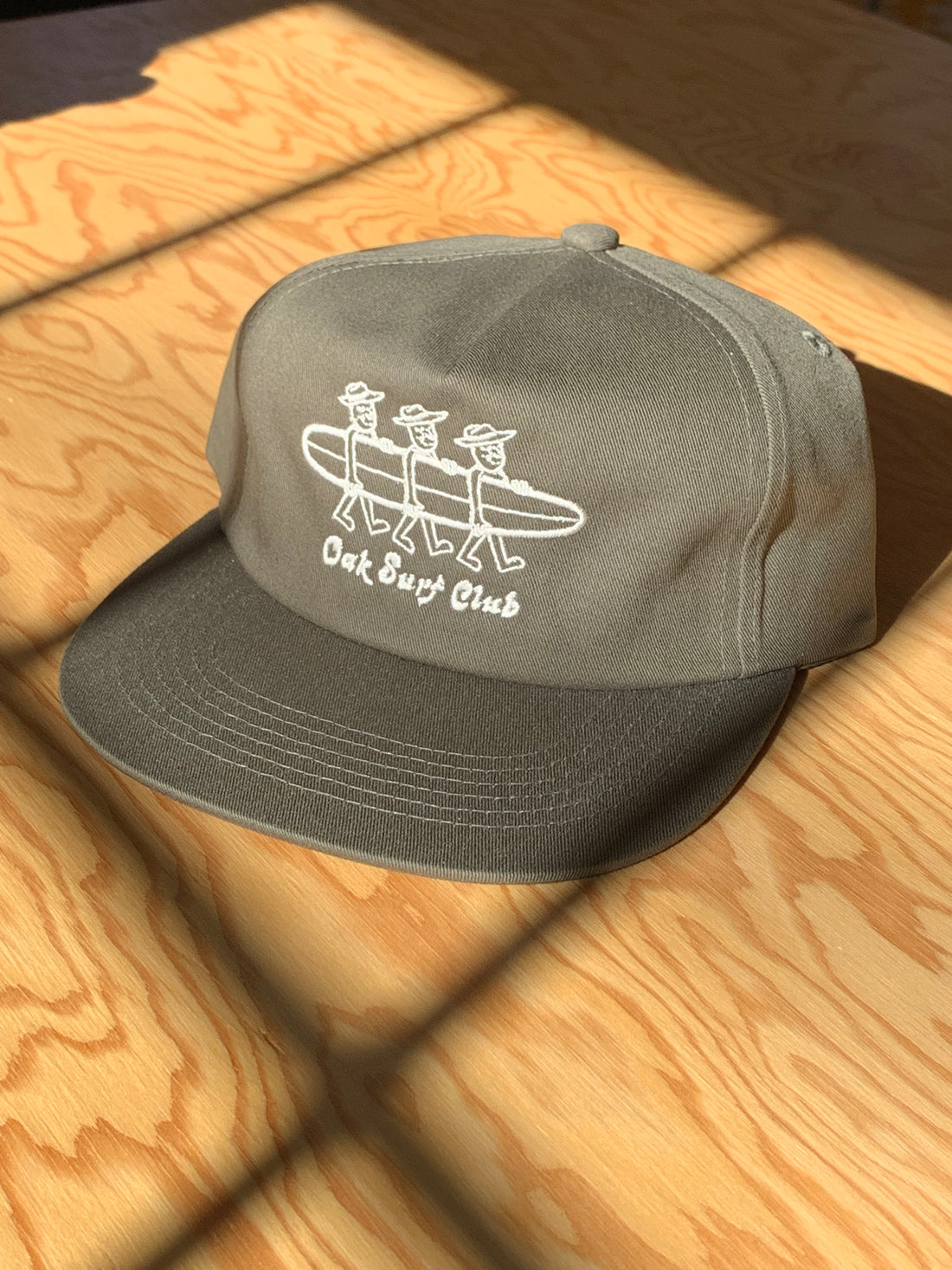 OAK SURF CLUB 3 GUYS UNSTRUCTURED 5-PANEL HAT - OLIVE HATS OAK SURF CLUB