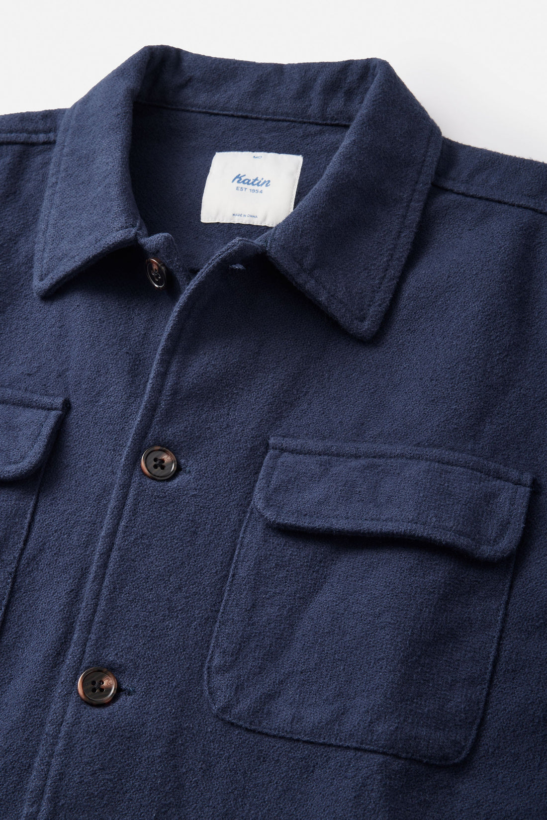 KATIN SHILOH SOLID FLANNEL - POLAR NAVY SHIRT KATIN   