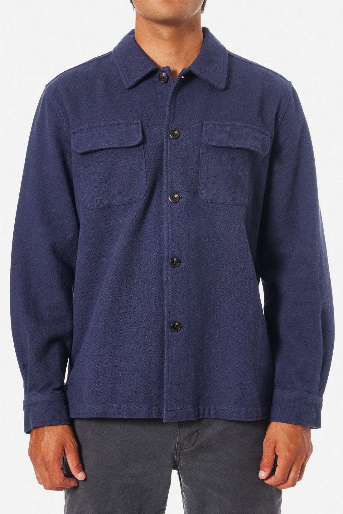 KATIN SHILOH SOLID FLANNEL - POLAR NAVY SHIRT KATIN   