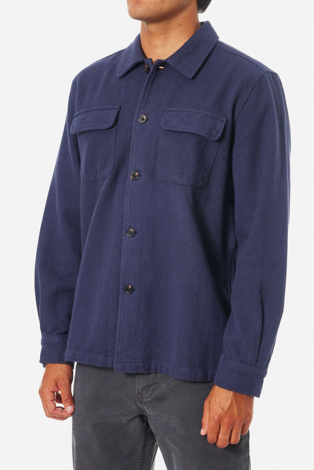 KATIN SHILOH SOLID FLANNEL - POLAR NAVY SHIRT KATIN   