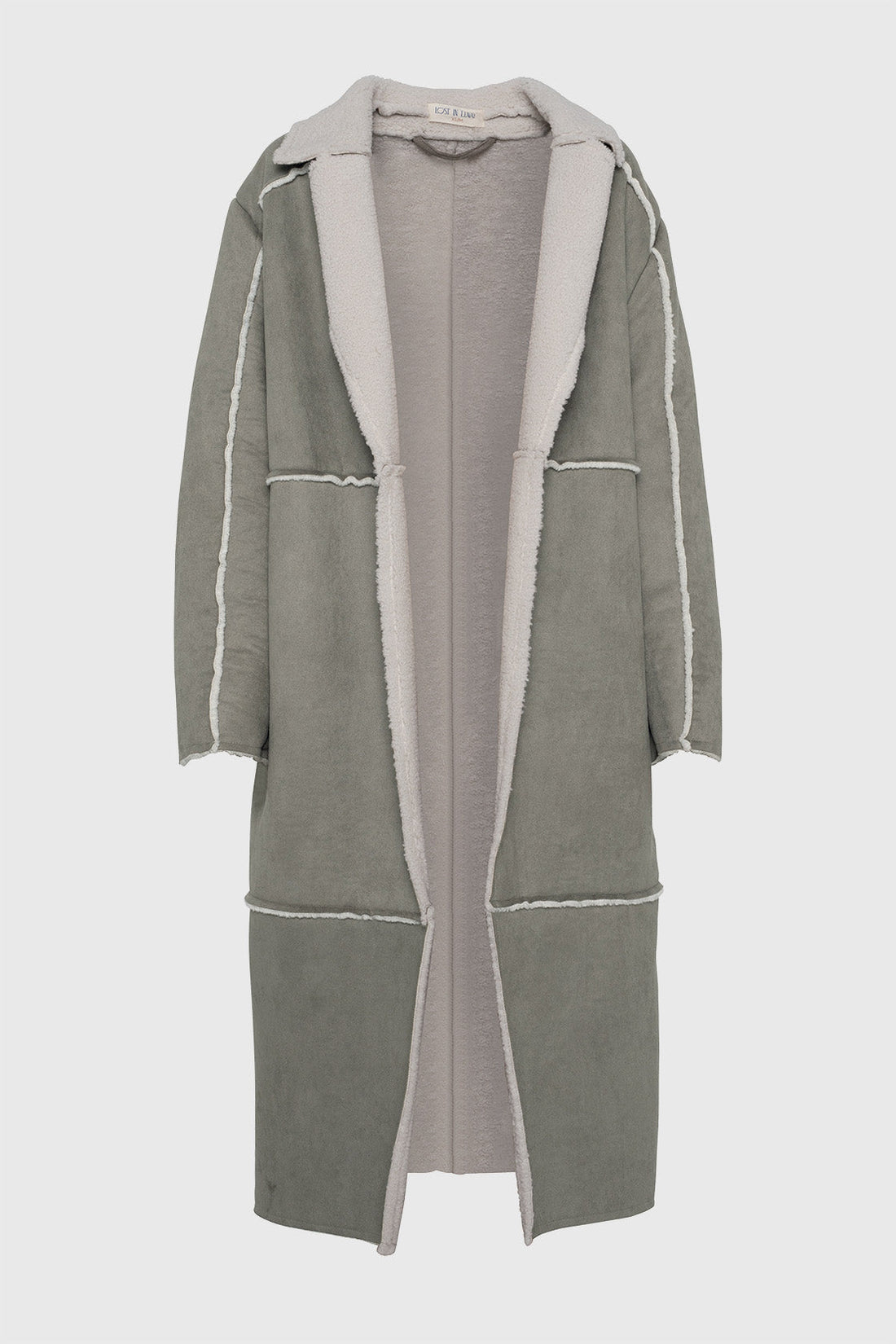 LOST IN LUNAR MIMI COAT - SAGE Coats & Jackets LOST IN LUNAR   