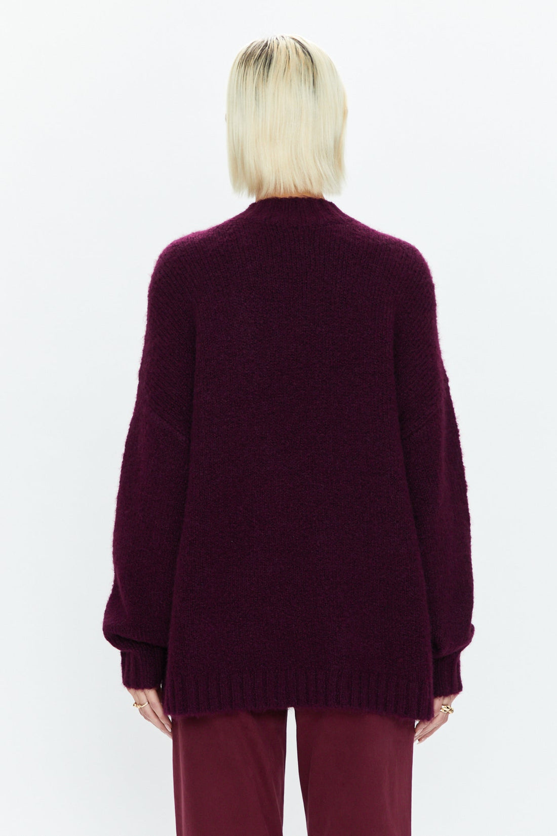 PISTOLA CARLEN MOCK NECK SWEATER - AUBERGINE SWEATER PISTOLA   