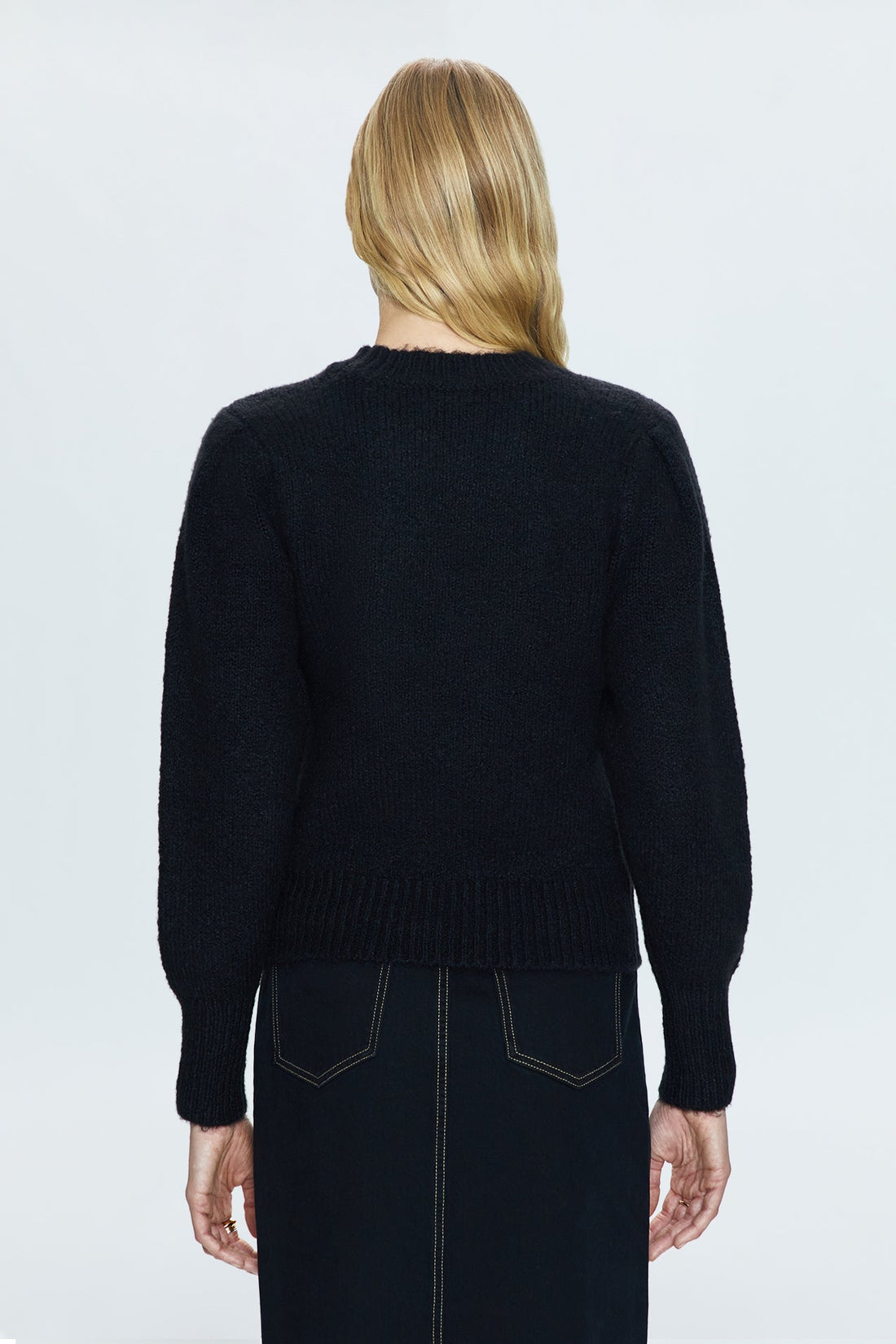 PISTOLA COLETTE PUFF SLEEVE SWEATER - NOIR SWEATER PISTOLA   