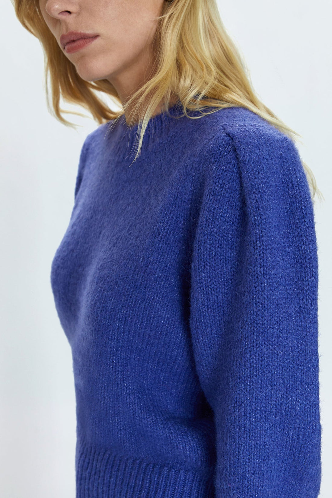 PISTOLA COLETTE PUFF SLEEVE SWEATER - PERIWINKLE SWEATER PISTOLA   