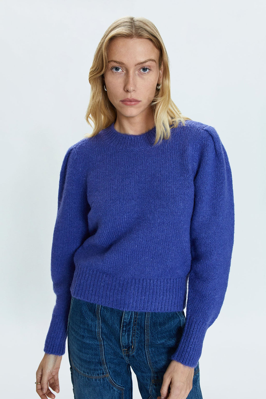 PISTOLA COLETTE PUFF SLEEVE SWEATER - PERIWINKLE SWEATER PISTOLA   