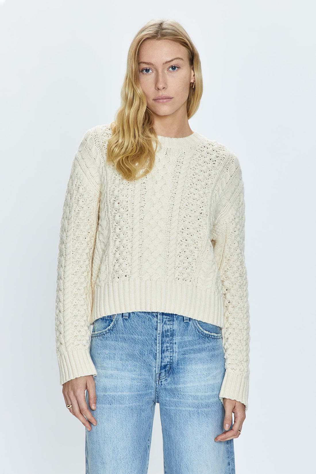 PISTOLA QUINN SHRUNKEN FISHERMAN SWEATER SWEATER PISTOLA   