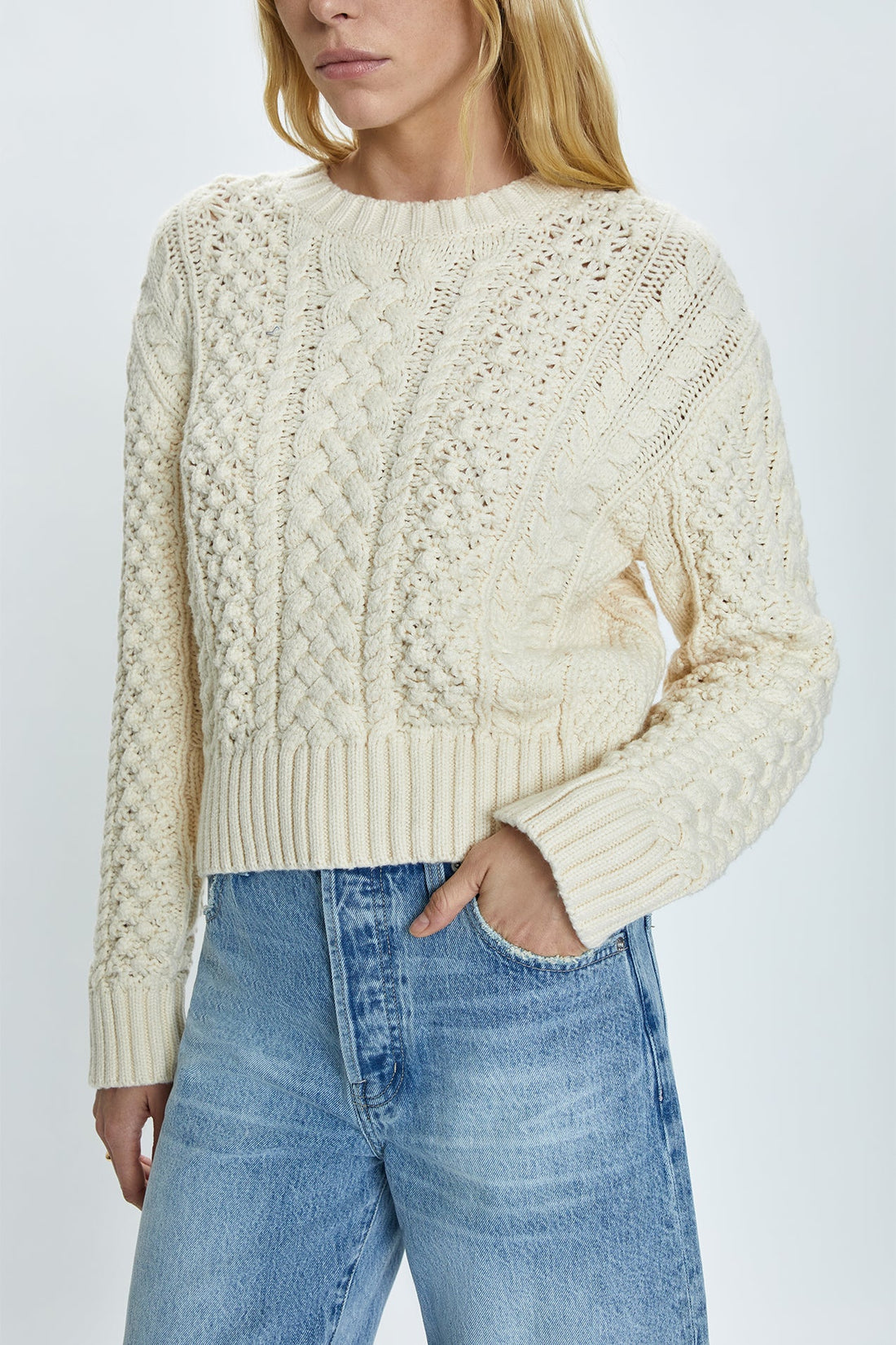 PISTOLA QUINN SHRUNKEN FISHERMAN SWEATER SWEATER PISTOLA   