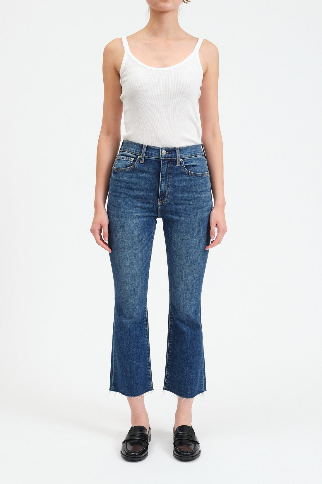 DAZE DENIM SHY GIRL HIGH RISE CROP FLARE JEAN - INFLUENCER JEANS DAZE DENIM   