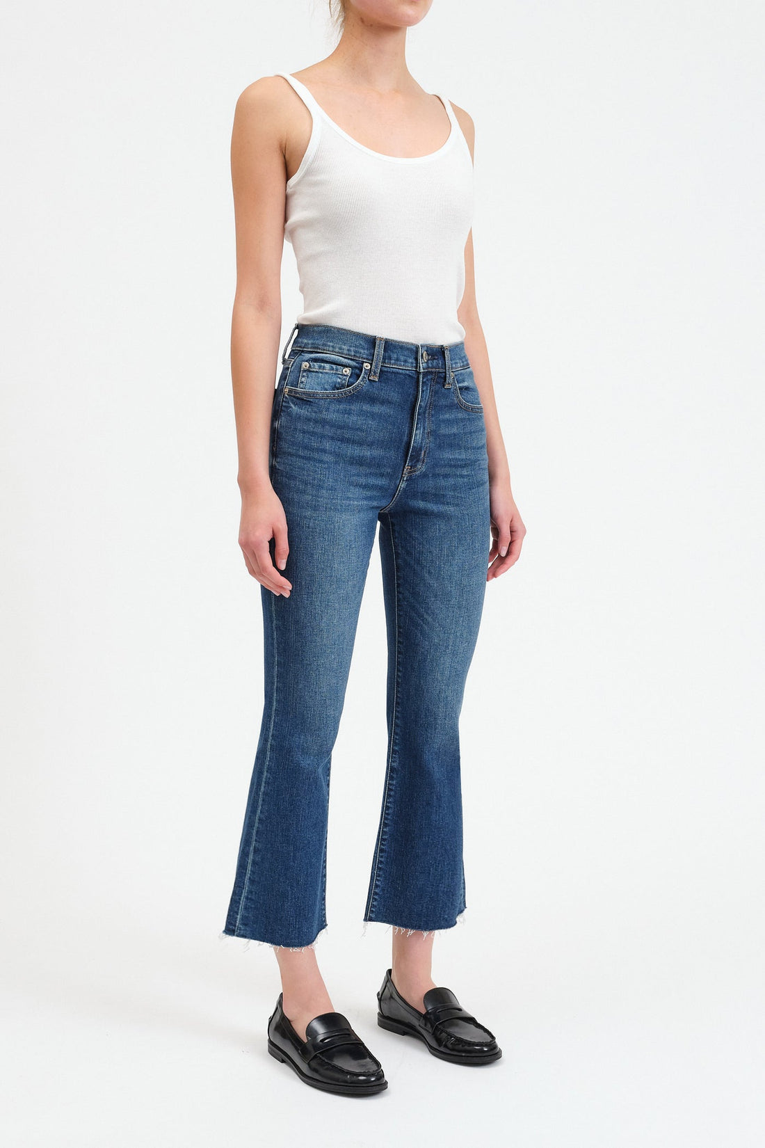 DAZE DENIM SHY GIRL HIGH RISE CROP FLARE JEAN - INFLUENCER JEANS DAZE DENIM   