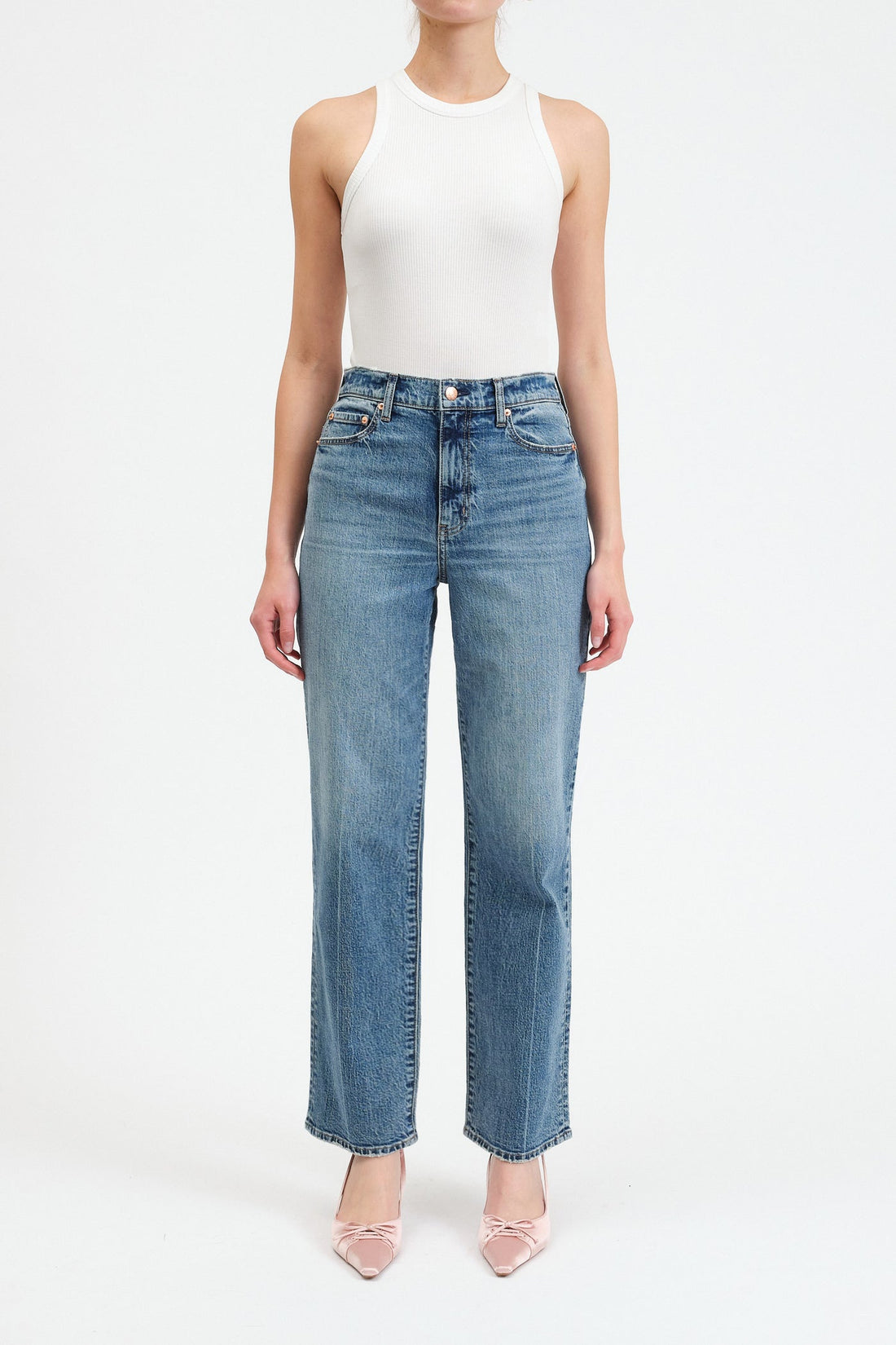 DAZE DENIM SUNDAZE HIGH RISE VINTAGE STRAIGHT - BROOKLYN PANT DAZE DENIM   