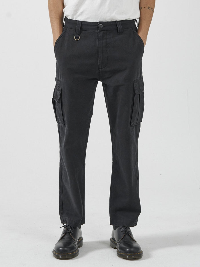 THRILLS SLACKER UNION CARGO PANT - BLACK PANT THRILLS   