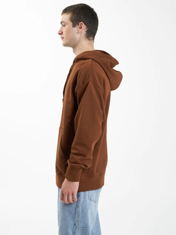 THRILLS MINIMAL SLOUCH PULL ON HOOD - CHESTNUT HOODIE THRILLS   