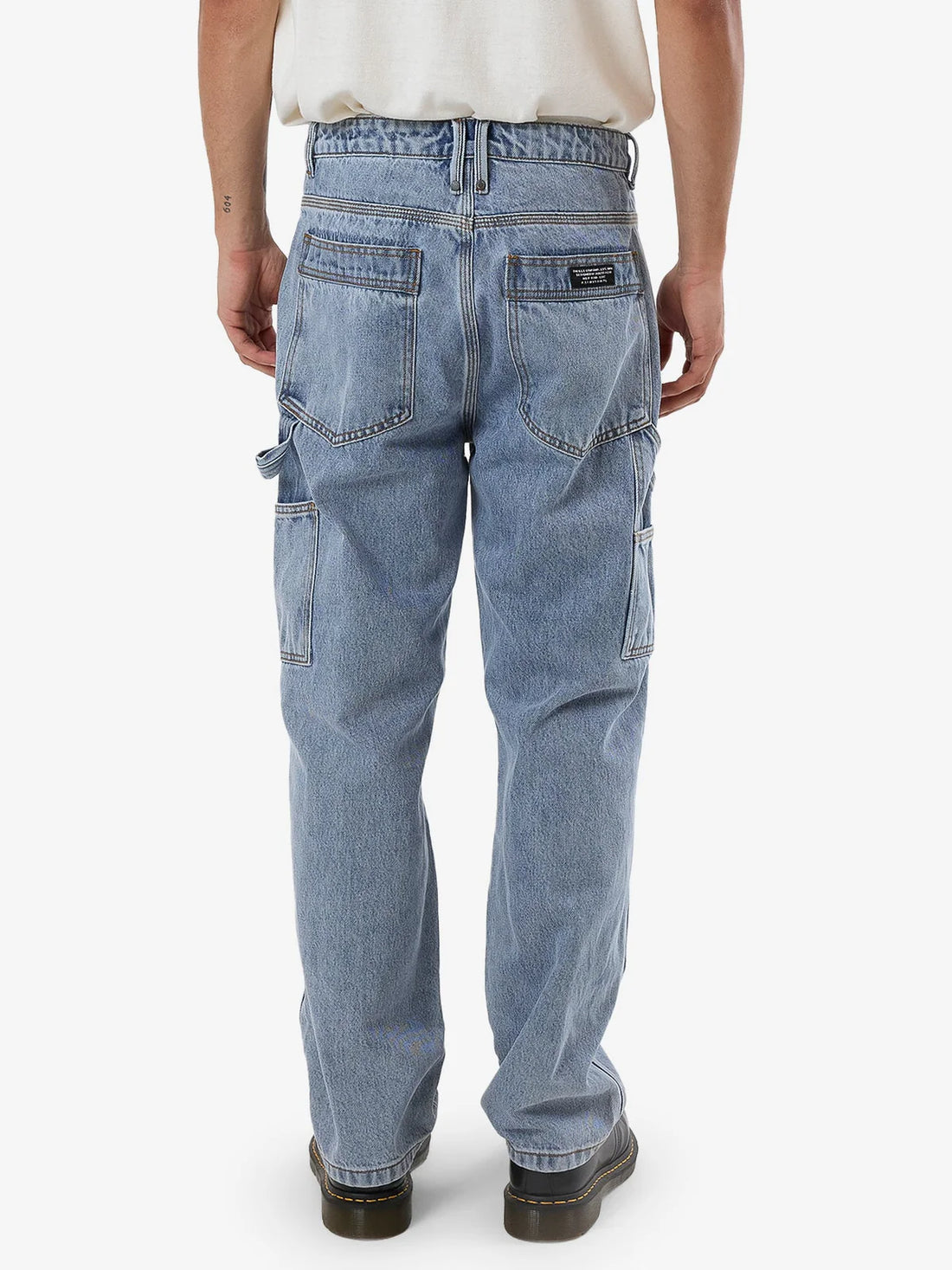 THRILLS CARPENTER SLACKER DOUBLE KNEE JEAN - FADED RINSE INDIGO PANT THRILLS   