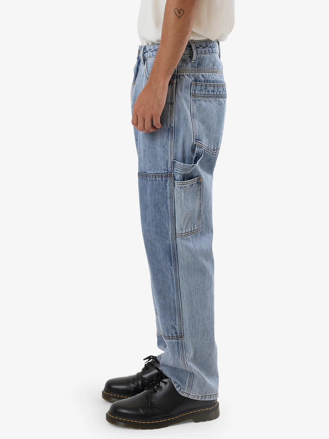 THRILLS CARPENTER SLACKER DOUBLE KNEE JEAN - FADED RINSE INDIGO PANT THRILLS   