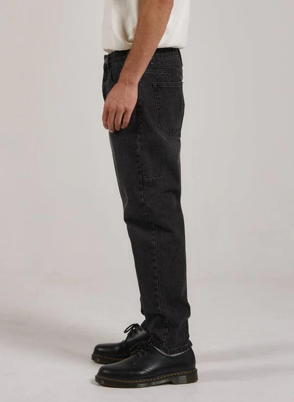 THRILLS CHOPPED DENIM JEAN - SMOKE BLACK PANTS THRILLS   