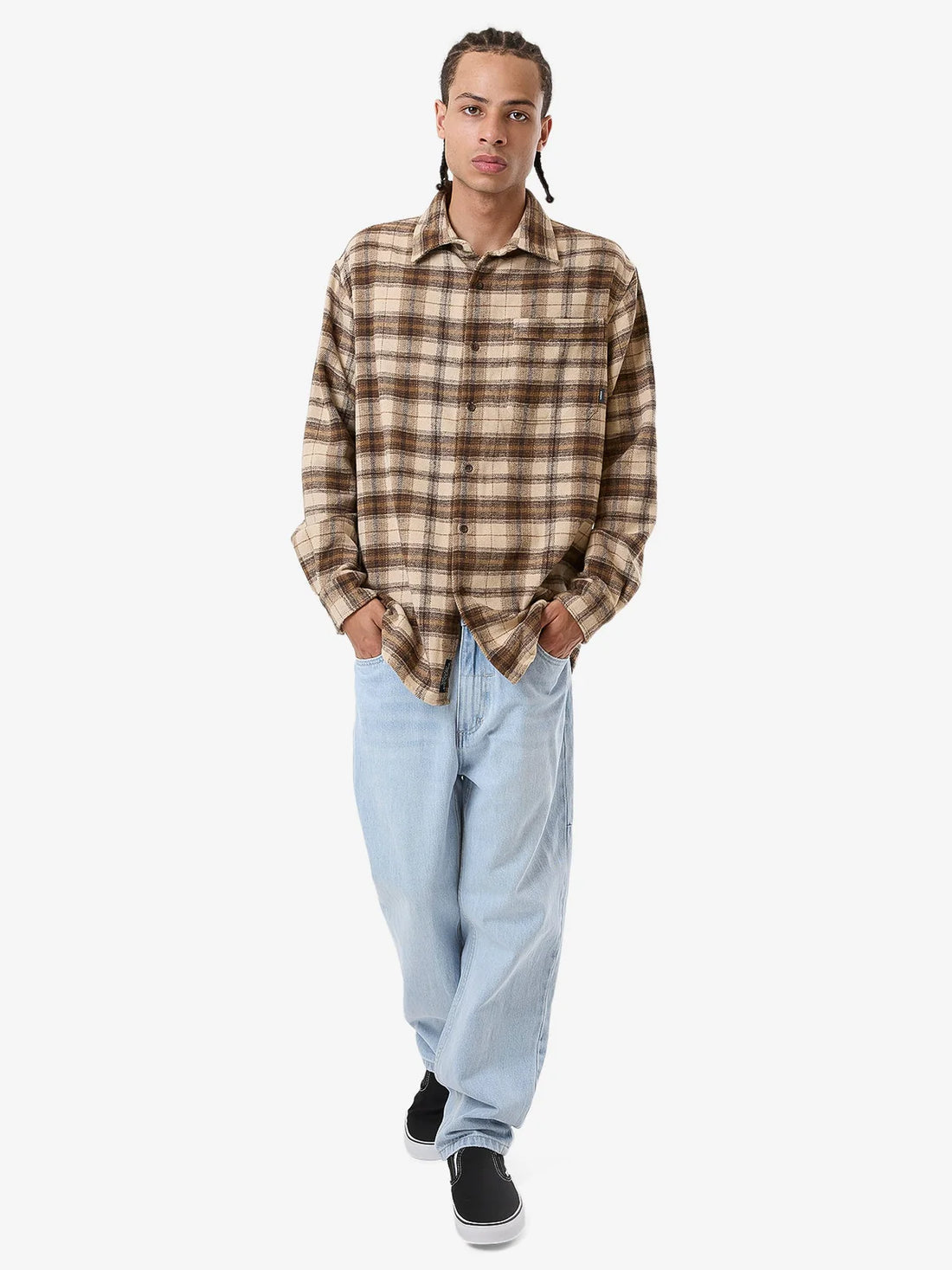 THRILLS BARRIO FLANNEL SHIRT- WREN SHIRT THRILLS   