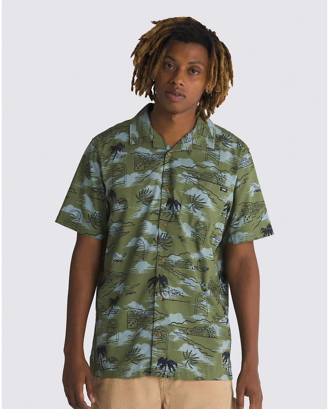 VANS DAVISTA SS WOVEN BUTTONDOWN - OLIVINE SHIRT VANS   