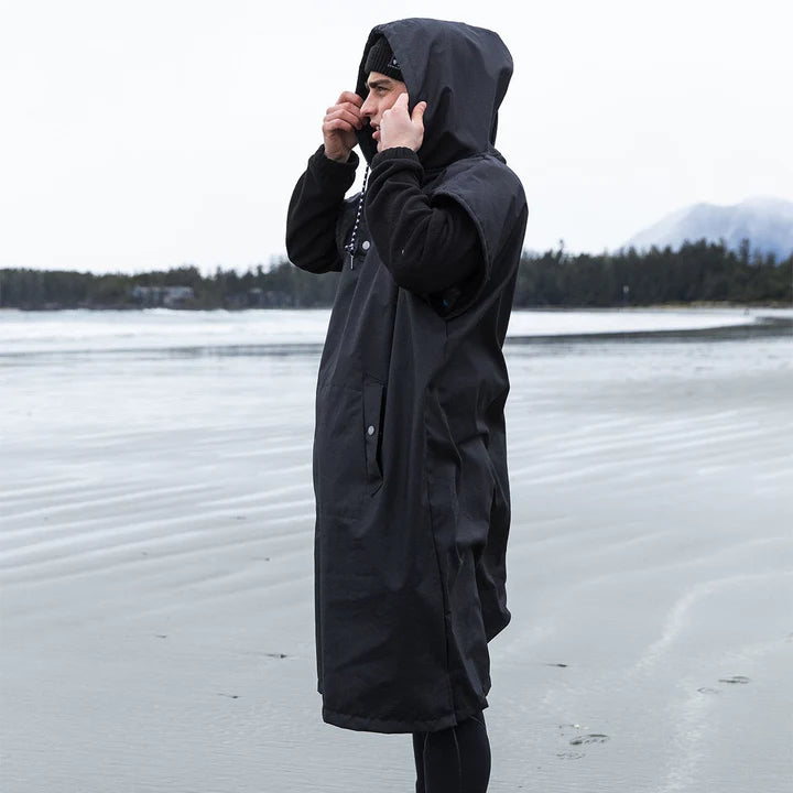 SLOWTIDE WATERPROOF PONCHO - BLACK PONCHO SLOWTIDE   