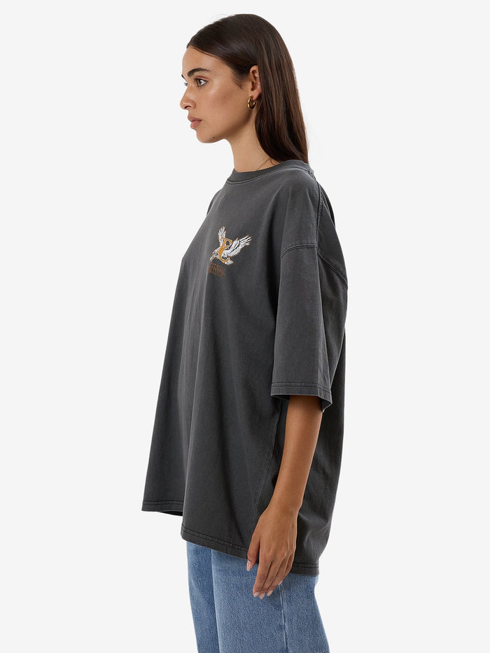 THRILLS TARGET EYES OVERSIZED TEE - MERCH BLACK SHIRT THRILLS   