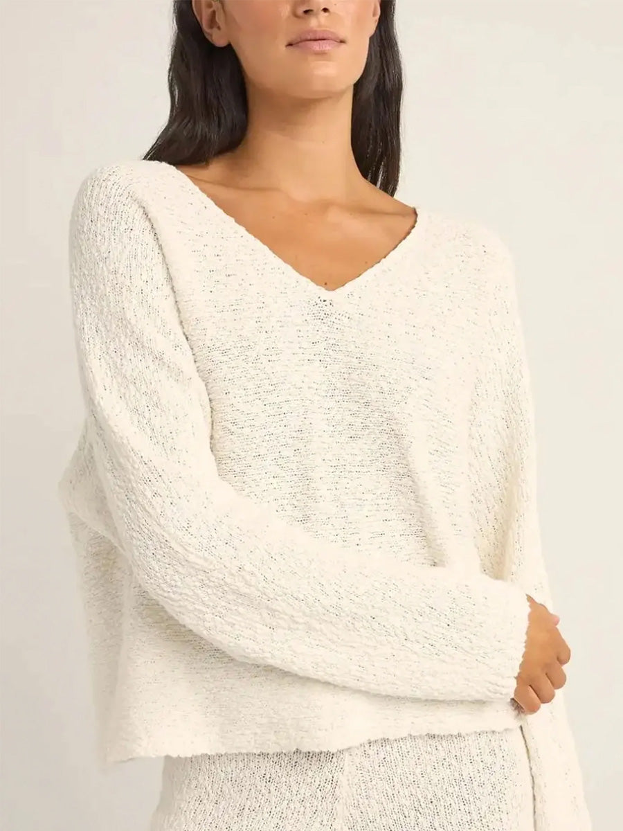 ADELE OVERSIZED LONG SLEEVE KNIT TOP SHIRT -