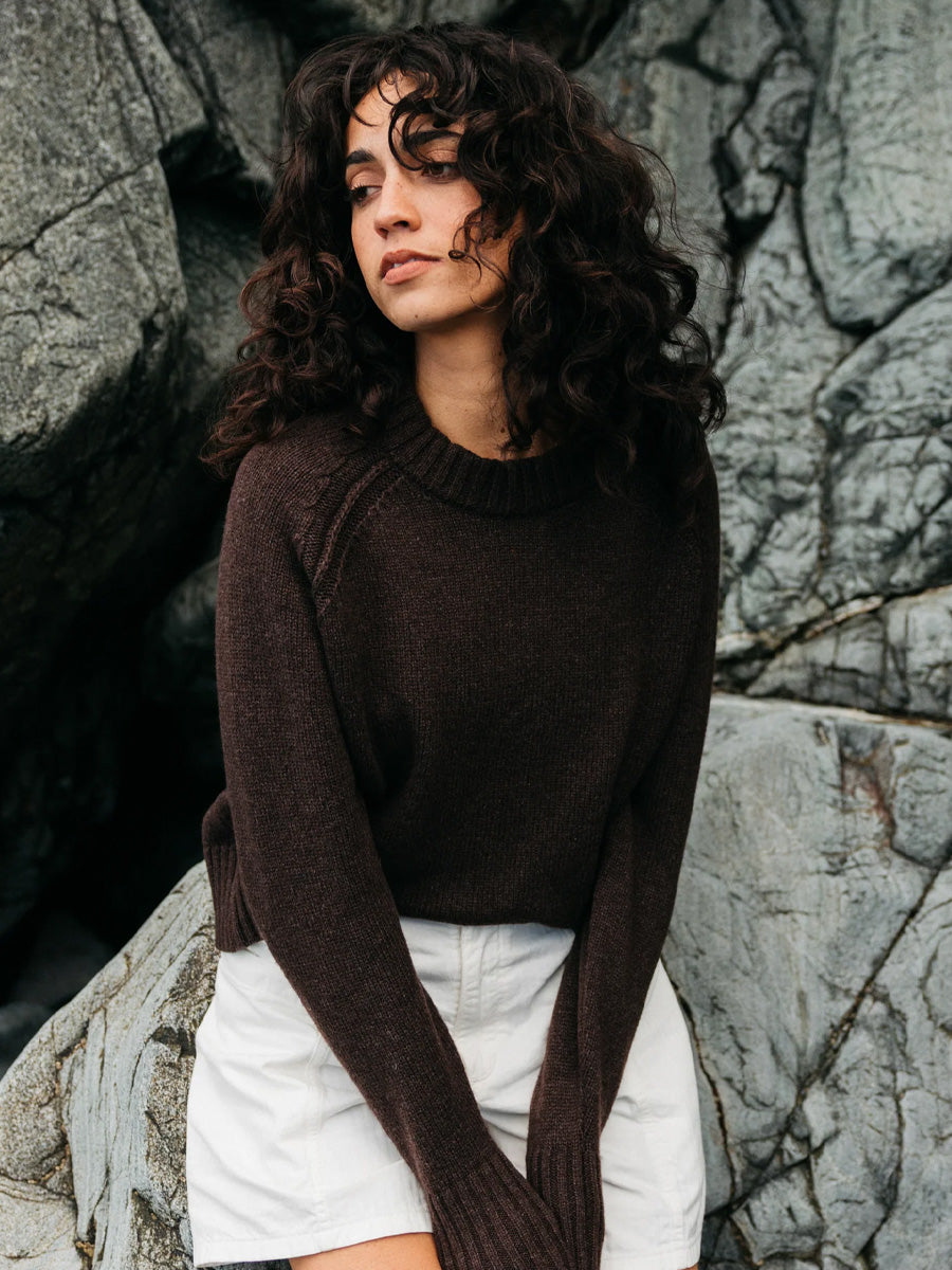 FINISTERRE ANVON CREW - COFFEE BROWN SWEATERS FINISTERRE