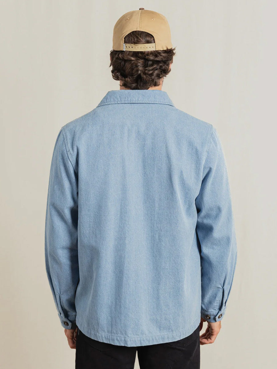 RHYTHM ARGUAM LONG-SLEEVE OVERSHIRT - STONE BLUE SHIRTS RHYTHM