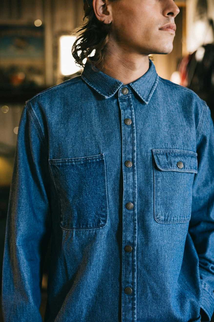 BRIXTON MC ASSEMBLY OVERSHIRT  - UNION HERRINGBONE SHIRT BRIXTON   