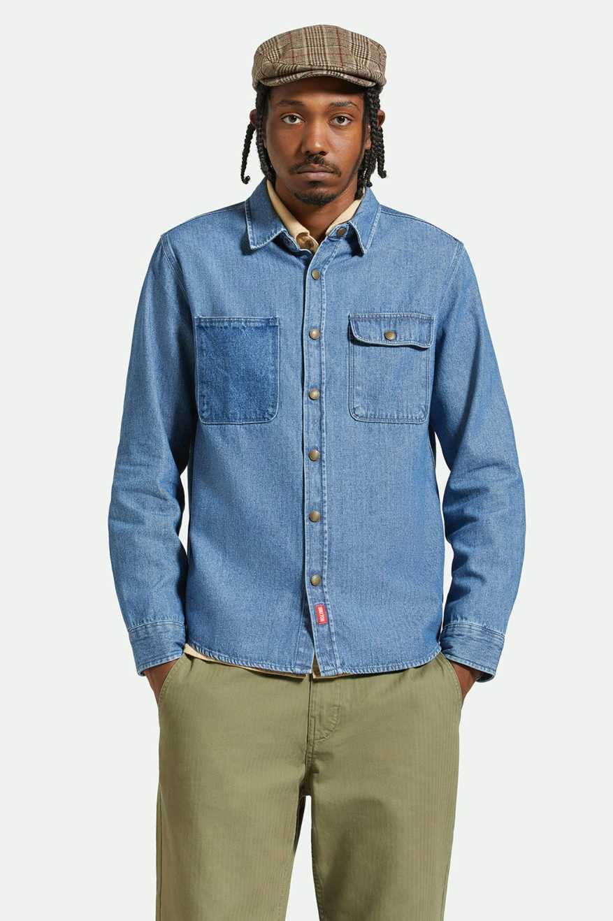 BRIXTON MC ASSEMBLY OVERSHIRT  - UNION HERRINGBONE SHIRT BRIXTON   