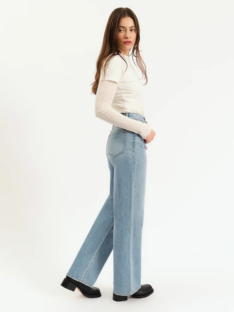 DAZE DENIM CITY STRAIGHT HIGH RISE STRAIGHT LEG - BE MINE VINTAGE JEANS DAZE DENIM