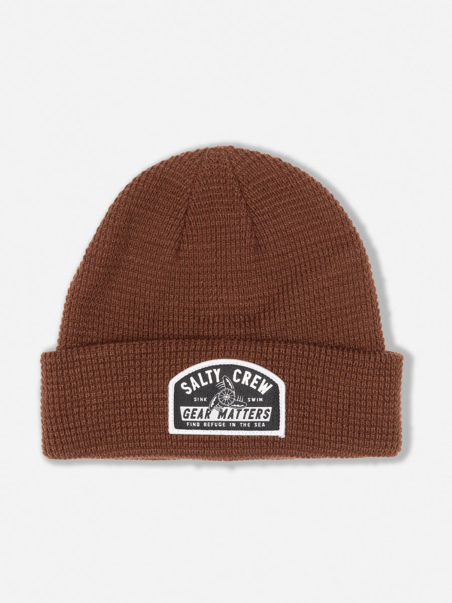 SALTY CREW COASTAL BEANIE - ROOT BEER