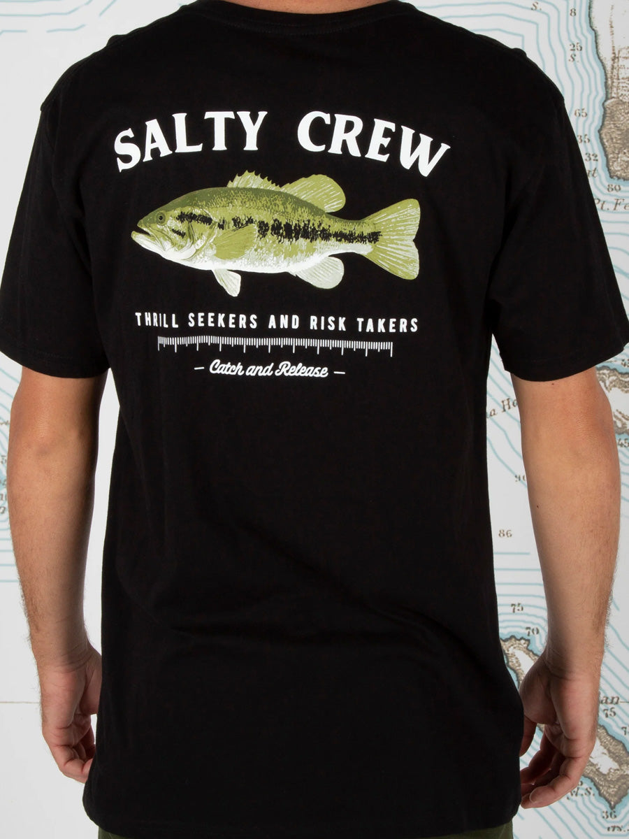 SALTY CREW BIG MOUTH SHORT-SLEEVE TEE - BLACK SHIRT -