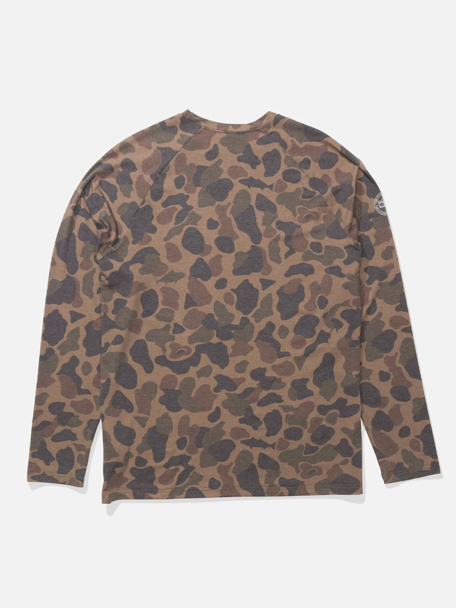 SALTY CREW MARINER LITE UV LONG-SLEEVE - TAN CAMO T-SHIRTS SALTY CREW