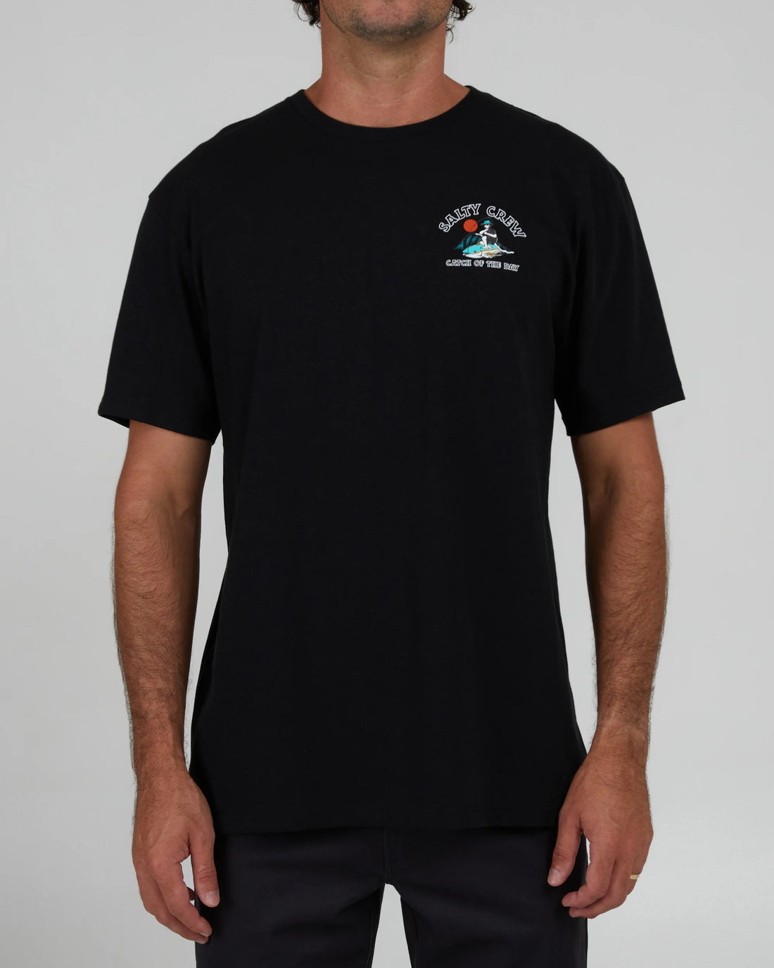 SALTY CREW CATCH OF THE DAY S/S TEE - BLACK SHIRT SALTY CREW   