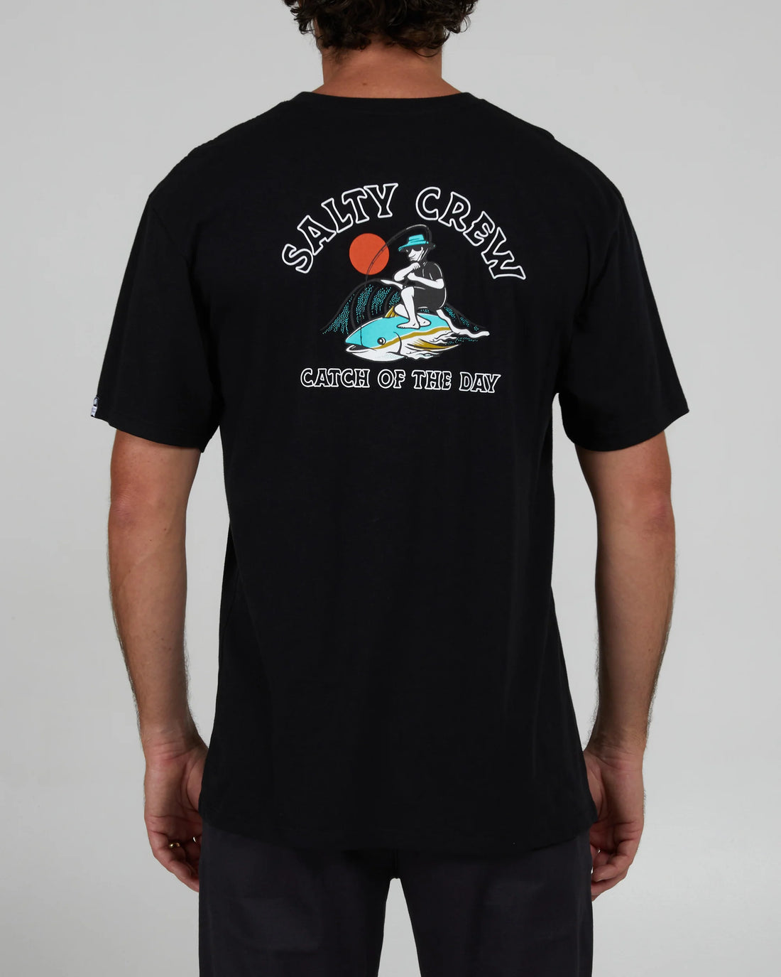 SALTY CREW CATCH OF THE DAY S/S TEE - BLACK SHIRT SALTY CREW   