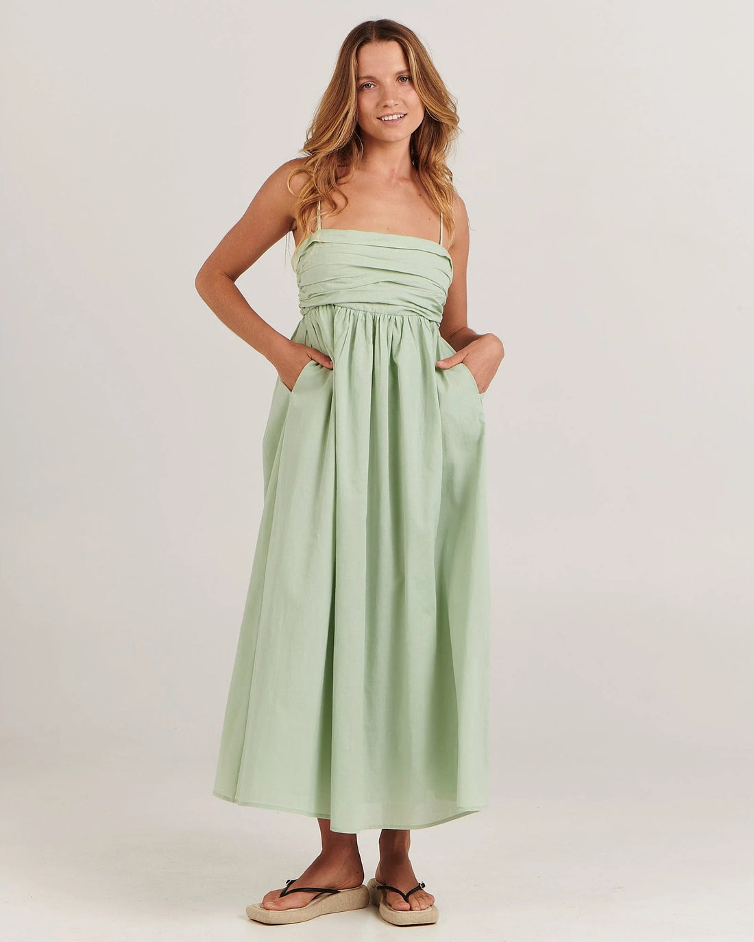 CHARLIE HOLIDAY MAPLE MIDI DRESS - MINT DRESS CHARLIE HOLIDAY   