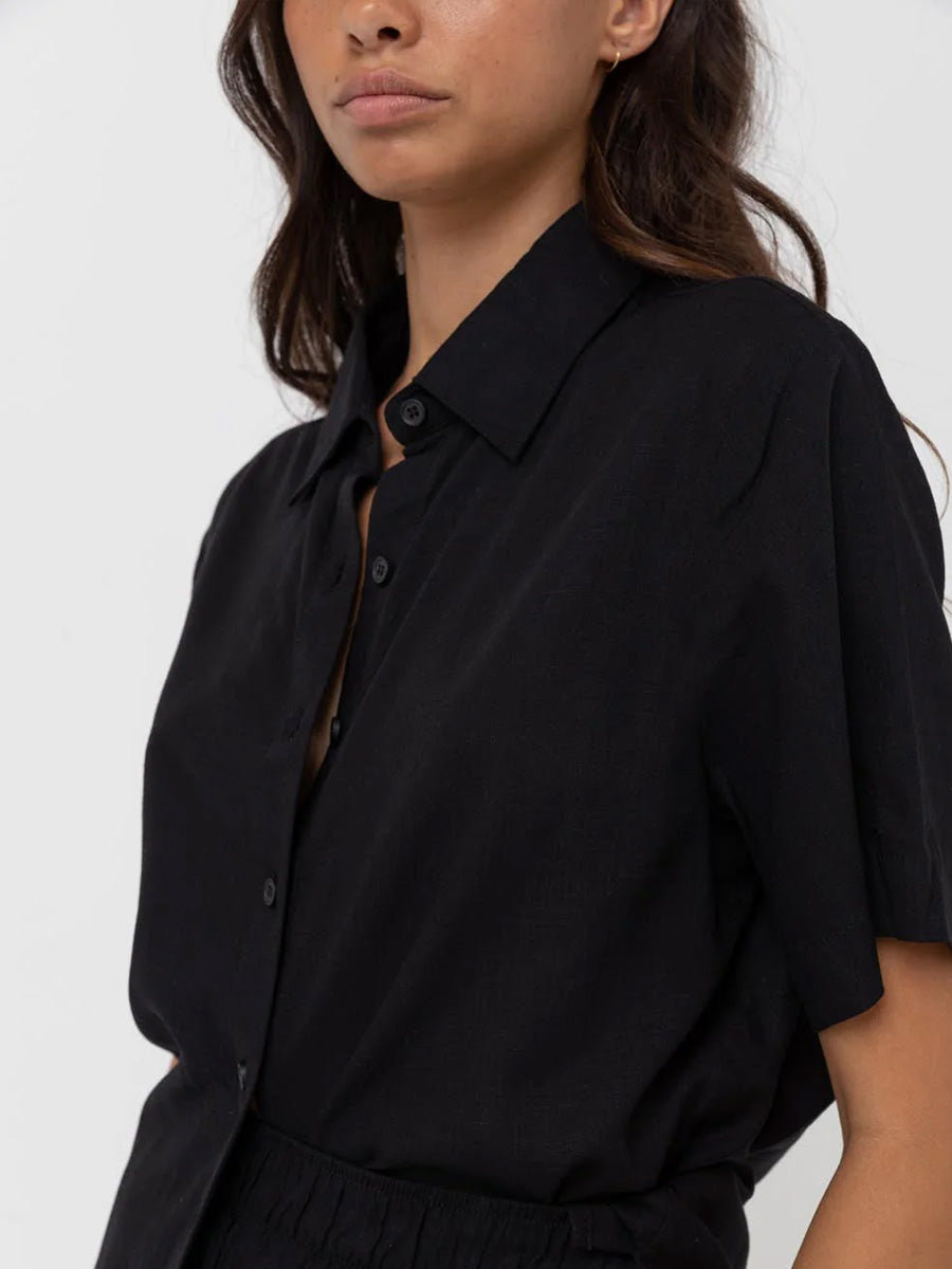 RHYTHM CLASSIC LOUNGE SHIRT - BLACK