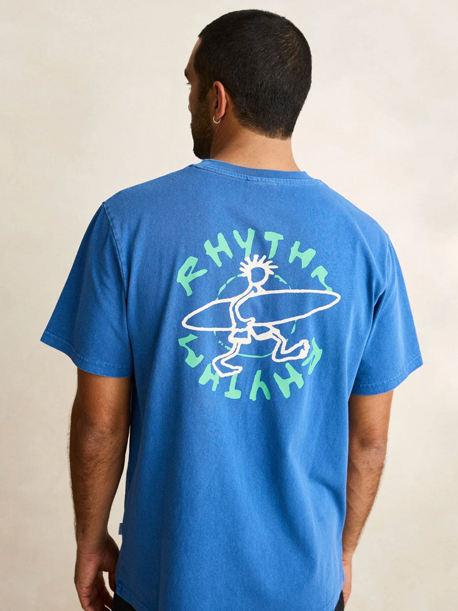 JAUNT VINTAGE SHORT-SLEEVE T-SHIRT - COBALT T-SHIRTS RHYTHM
