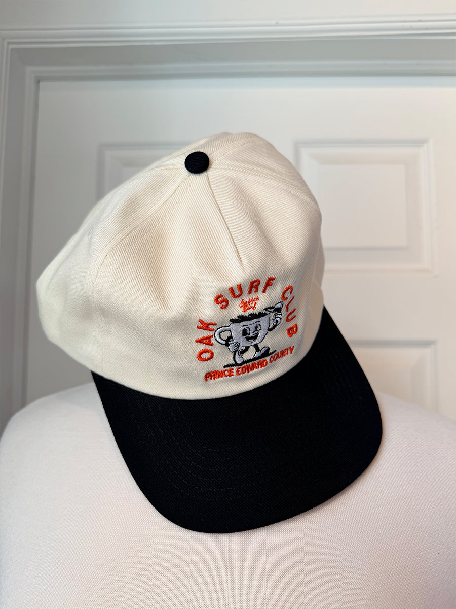 OAK SURF CLUB COFFEE GUY HAT - BLACK/CREAM